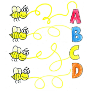 bee to letter tracing