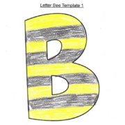 letter bee template b